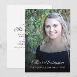 Elegante Script Foto Afsluitingsfeest Kaart
