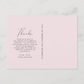 Elegante Script Foto Afstudeer Bedankkaart Briefkaart (Achterkant)