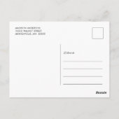 Elegante Script Foto Afstudeer Bedankt Briefkaart (Achterkant)