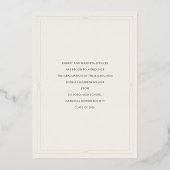 Elegante Script Foto Afstudeeraankondiging Folie Uitnodiging (Achterkant)