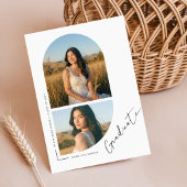 Elegante Script Foto Afstudeerfeest Uitnodiging