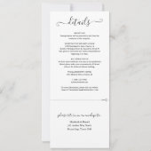 Elegante Script Foto All-in-One Trouwuitnodiging Kaart (Achterkant)