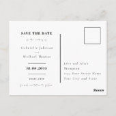 Elegante Script Foto Boog Bruiloft Save The Date Briefkaart (Achterkant)