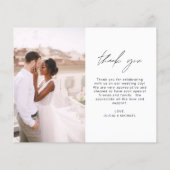 Elegante Script Foto Bruiloft Bedankkaart Flyer (Achterkant)