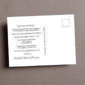 Elegante script foto bruiloft receptie uitnodiging briefkaart