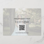 Elegante Script Foto Bruiloft Save The Date Folie Uitnodiging (Achterkant)