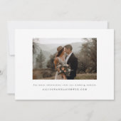 Elegante Script Foto Huwelijk Save The Date (Achterkant)