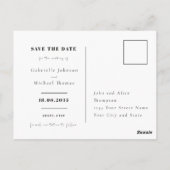Elegante Script Foto Huwelijk Save The Date Briefkaart (Achterkant)