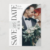 Elegante Script Foto Huwelijk Save The Date Briefkaart (Voorkant)