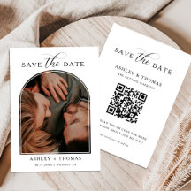 Elegante Script Foto Huwelijk Save the Date Kaart