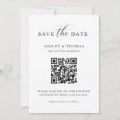 Elegante Script Foto Huwelijk Save the Date Kaart (Achterkant)