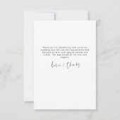 Elegante Script Foto Huwelijks Dankkaart Bedankkaart (Achterkant)