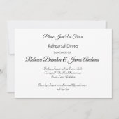 Elegante Script Foto Oefenavond Eetkamer Uitnodigi Kaart (Voorkant)