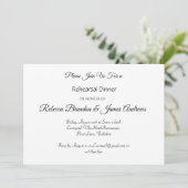 Elegante Script Foto Oefenavond Eetkamer Uitnodigi Kaart (Staand voorkant)