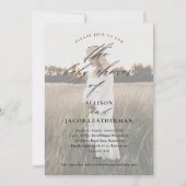 Elegante Script Foto Overlay Couples Baby Shower Kaart (Voorkant)