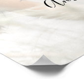 Elegante Script Foto Overlay Trouw Welkom Bord Poster (Hoek)