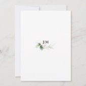 Elegante Script Foto QR Code Eucalyptus Bruiloft Save The Date (Achterkant)