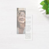Elegante script foto rouwkaarten mini visitekaartjes (Bureau)