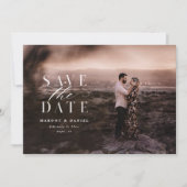 Elegante Script Foto Save The Date Aankondiging (Voorkant)