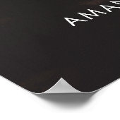 Elegante script foto trouw welkom bord poster (Hoek)