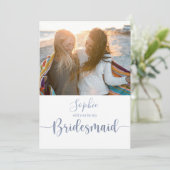 Elegante Script Foto Wil Je Mijn Bruidsmeisje Zijn (Staand voorkant)
