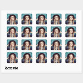 Elegante Script Foto Wit Afstudeerjaar 2026 Vierkante Sticker (Vel)