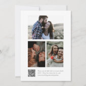 Elegante Script Fotocollage Bruiloft Kaart (Achterkant)