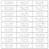 Elegante script gastnamen adres sticker (Voorkant)