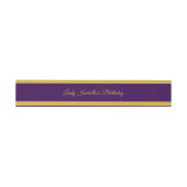 Elegante Script Geboortedinaditatie Buikband Goud Uitnodigingen Wikkel (Vlak)