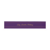 Elegante Script Geboortedinaditatie Buikband Goud Uitnodigingen Wikkel (Vlak)
