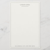Elegante script gepersonaliseerd briefpapier Ivoor (Voorkant)