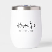 Elegante script gepersonaliseerde bruidsmeisje naa (Voorkant)