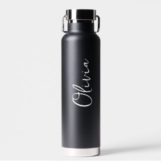 Elegante script gepersonaliseerde naam minimalisti waterfles