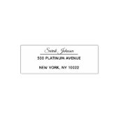 Elegante script gepersonaliseerde retouradresstemp zelfinktende stempel (Design)
