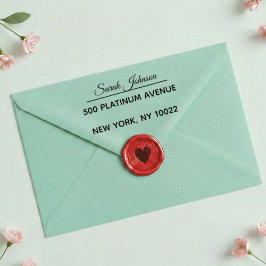 Elegante script gepersonaliseerde retouradresstemp  zelfinktende stempel