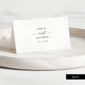 Elegante script gepersonaliseerde trouwplekkaarten kaart