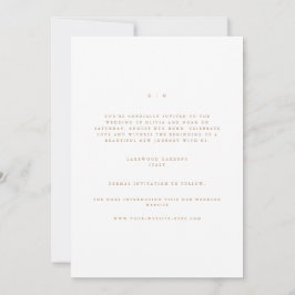 Elegante script goud & witte Save The Date-kaart Aankondiging