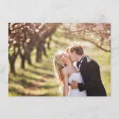 Elegante script gouden blush bloemige trouwdetails informatiekaartje (Achterkant)