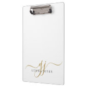 Elegante script gouden monogram eerste letters naa klembord (Links)