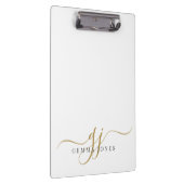 Elegante script gouden monogram eerste letters naa klembord (Rechts)