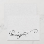Elegante script handgeschreven eenvoudige dank je bedankkaart (Voorkant / Achterkant)