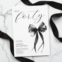 Elegante Script Hello Forty Boog 40e Verjaardagsfe
