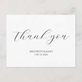 Elegante Script Huwelijk Bedankkaartjes Briefkaart (Voorkant)