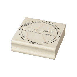 Elegante Script Huwelijk Retouradres Stempel