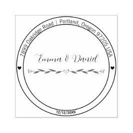 Elegante Script Huwelijk Retouradres Stempel