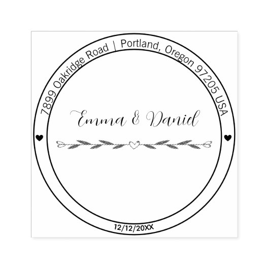 Elegante Script Huwelijk Retouradres Stempel (Afrduk)
