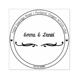 Elegante Script Huwelijk Retouradres Stempel