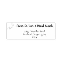 Elegante Script Huwelijks Retouradres Stempel