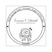 Elegante Script Huwelijks Retouradres Stempel (Afrduk)