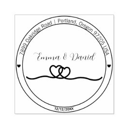 Elegante Script Huwelijks Retouradres Stempel